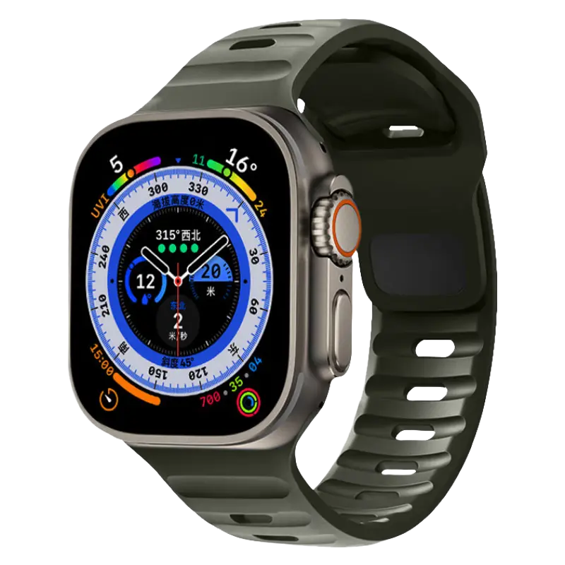 

Ремешок из резины, совместимый с Apple IBOANN, неоново-зеленый