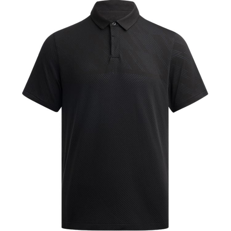 

Футболка поло мужская черная бесшовная Under Armour