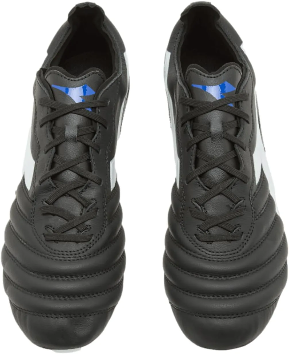 Футбольные бутсы Diadora Brasil Elite 2 LT LP12 для твердого грунта - сверхмягкий, водоотталкивающий верх из цельной телячьей кожи, подкладка из несжимаемой ткани, противоскользящая PU-подкладка на пятке, стелька с точками гибкости, черный/белый... — фото 4