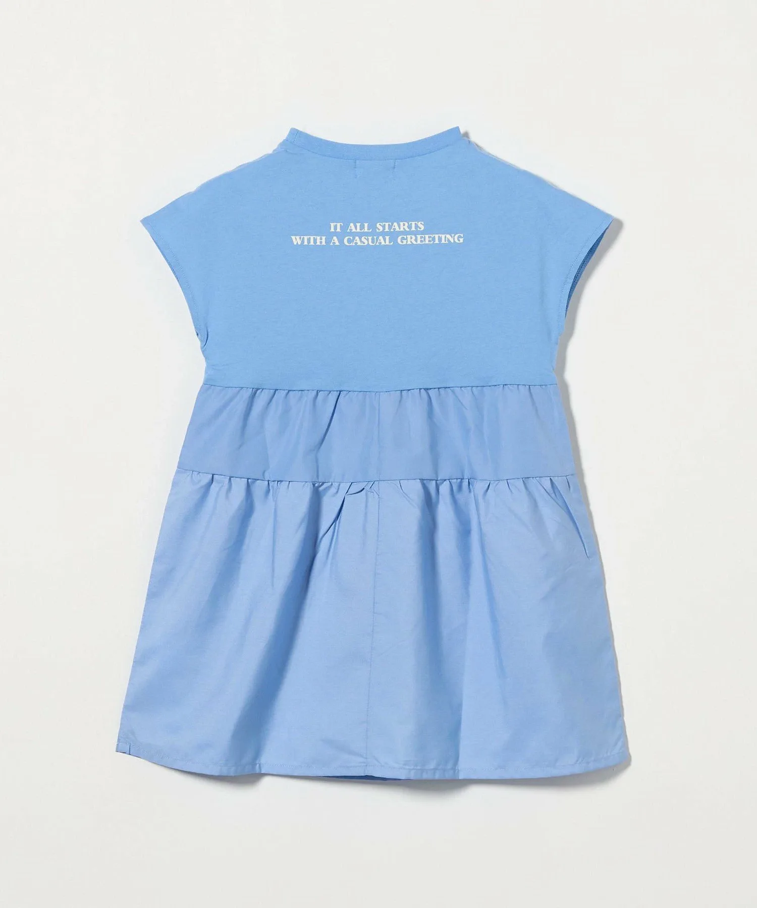 Платье из трикотажа с принтом / Детское 100-130 см United Arrows Green Label Relaxing, LT.BLUE — фото 2