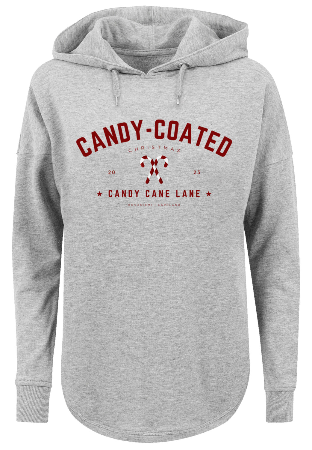 

Толстовка F4NT4STIC Oversized Hoodie Weihnachten Candy Coated Christmas, серый