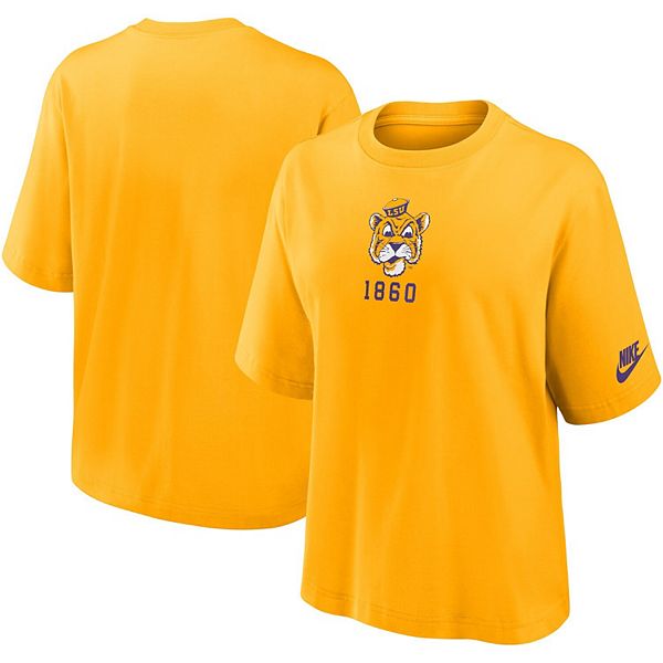 

Женская футболка LSU Tigers Boxy Legacy Established Nike