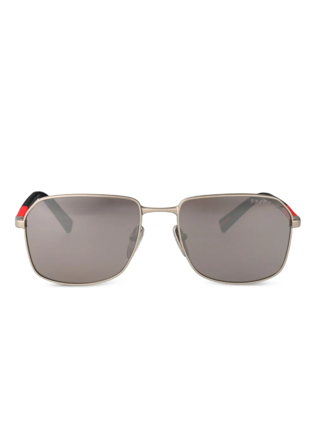 

Квадратные солнцезащитные очки Prada Linea Rossa, черный