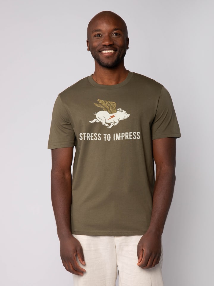 

Футболка wat Apparel T-Shirt Stress to impress, хаки