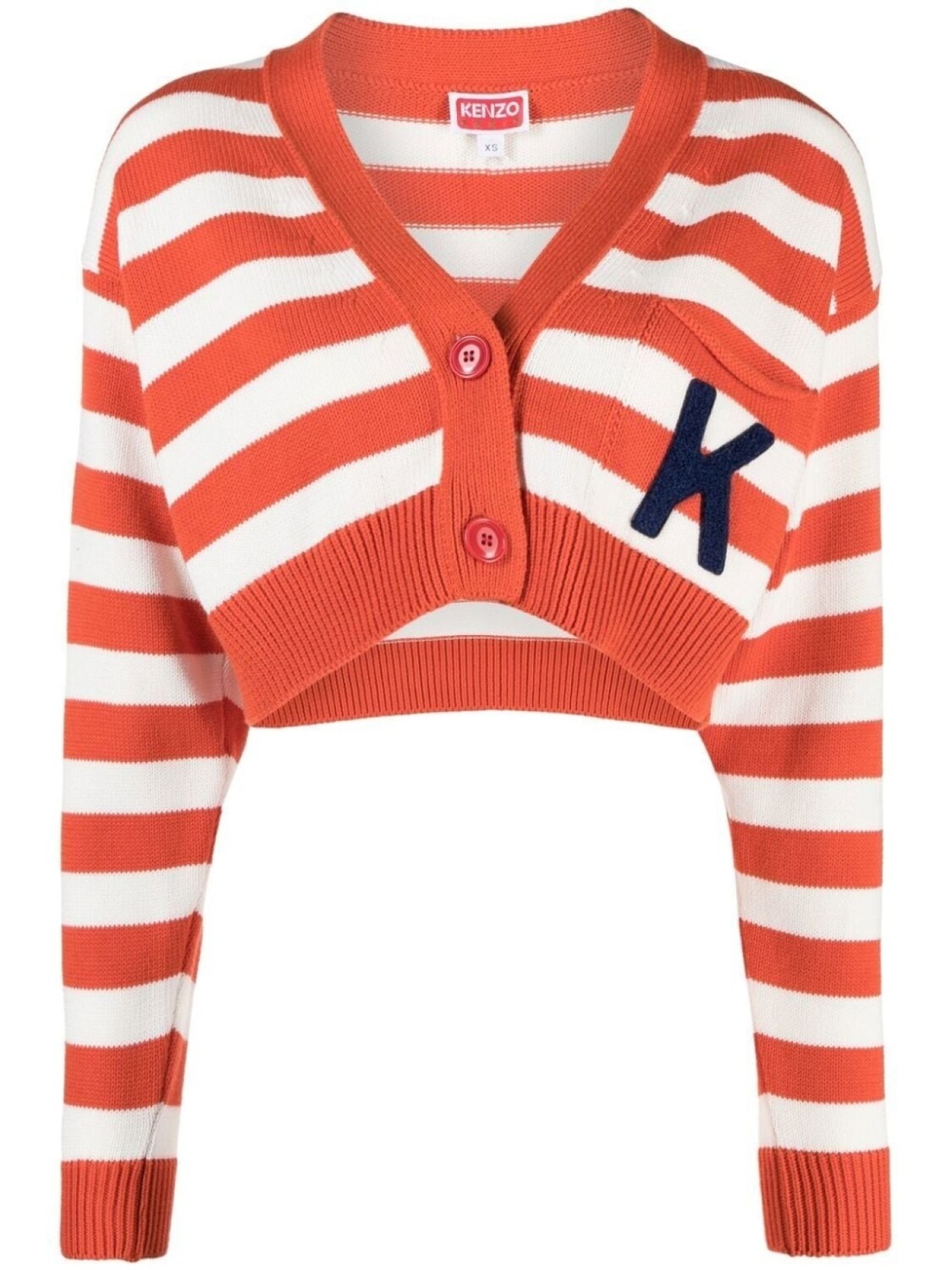 

Kenzo укороченный кардиган в полоску, оранжевый
