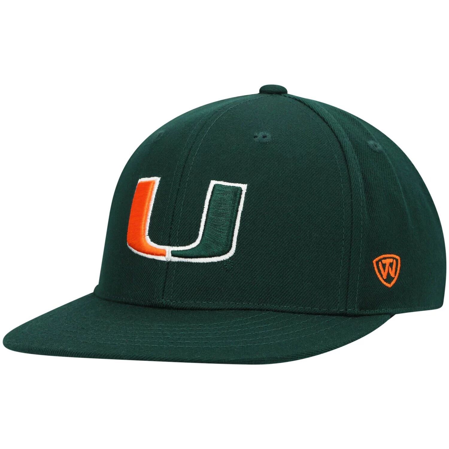 

Мужская приталенная шляпа зеленого цвета Top of the World Miami Hurricanes Team