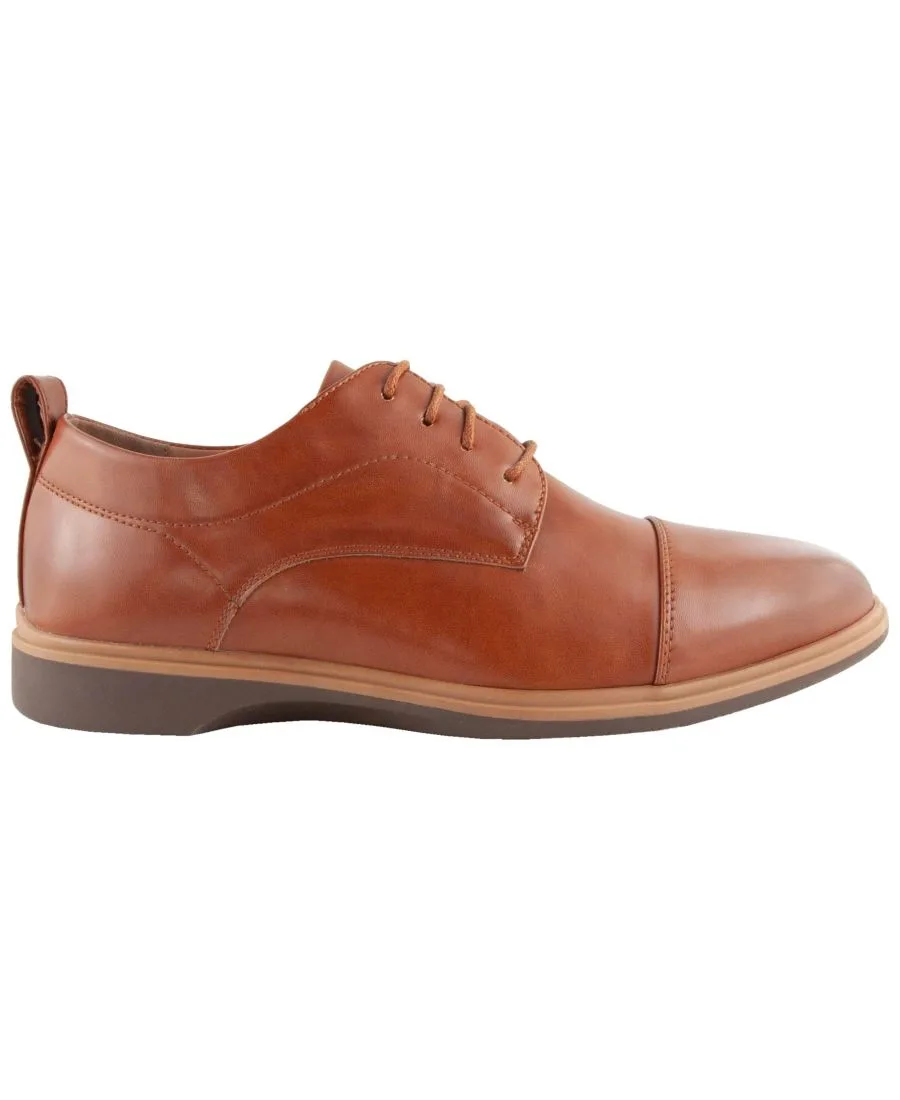 Мужские классические оксфорды Sienna Comfort с закругленным носком DEER STAGS, Cognac — фото 2