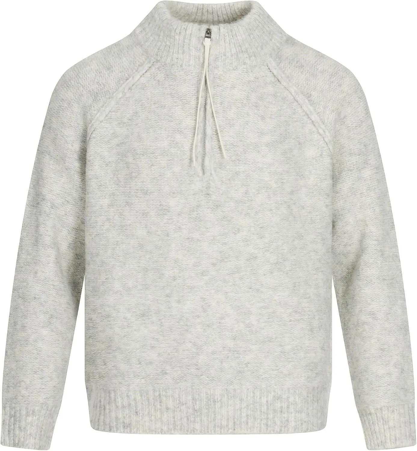 Мужской однотонный свитер с высоким воротником, свободный, мягкий и теплый, для осени и зимы Generic, серый