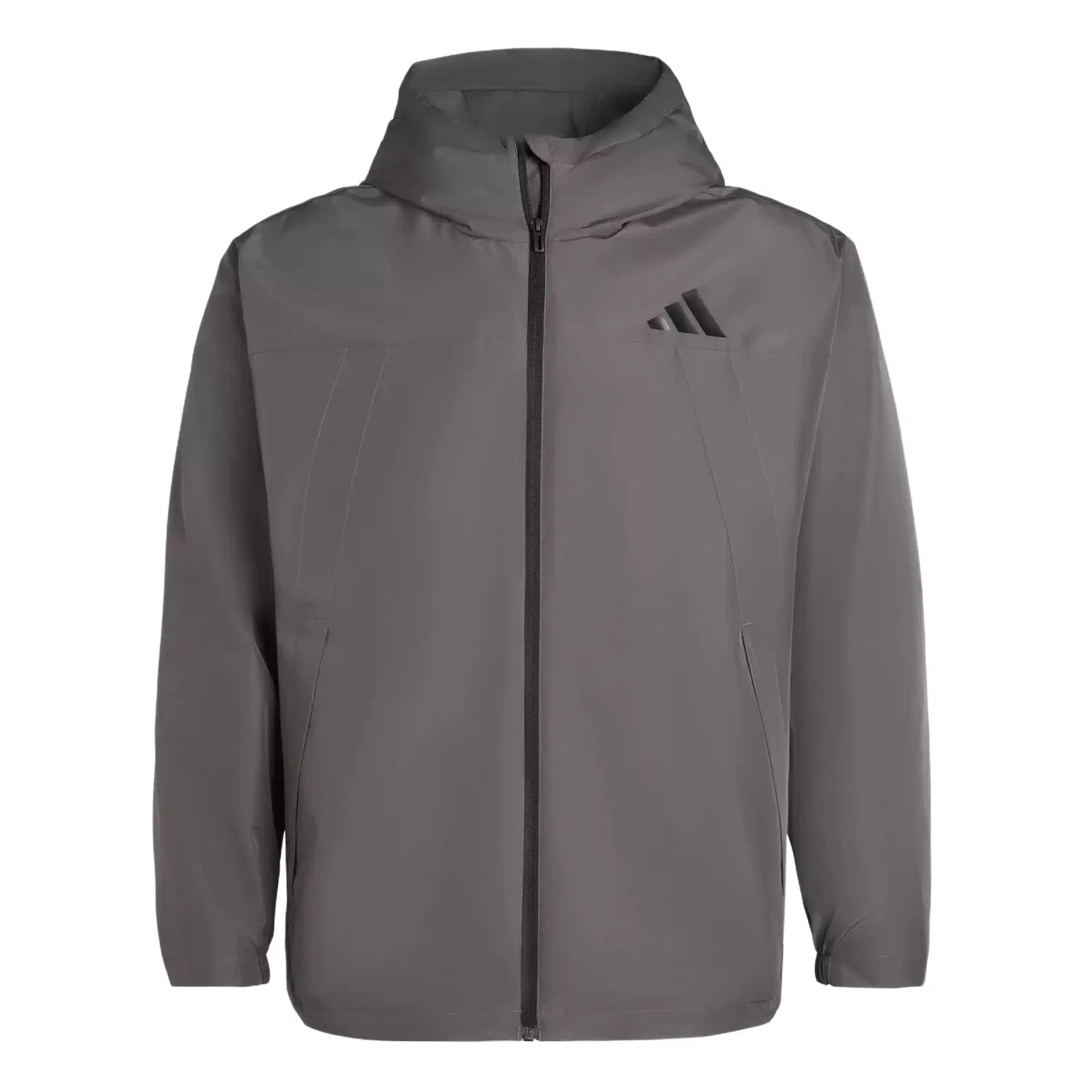 Куртка унисекс серая с капюшоном Adidas, Gray