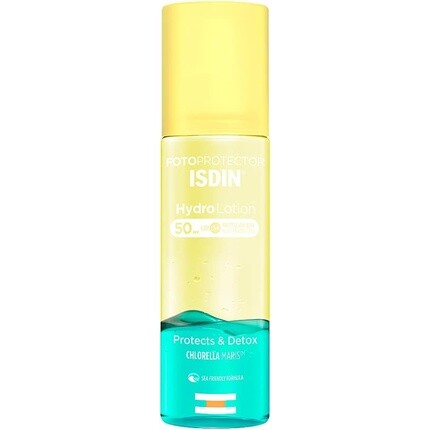 

Hydrolotion Spf 50 Protect & Detox 200мл - солнцезащитный крем для тела с увлажняющими и сияющими свойствами, Isdin