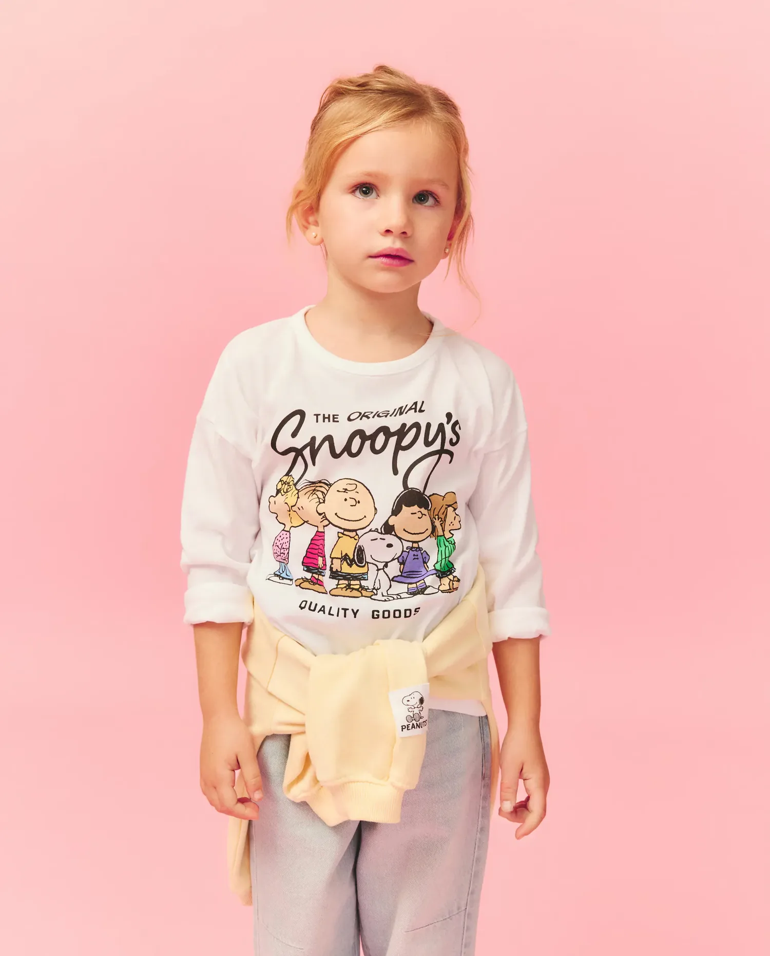 Детская футболка с длинным рукавом с лицензией Snoopy и его друзьями Kids El Corte Inglés, Blanco Roto