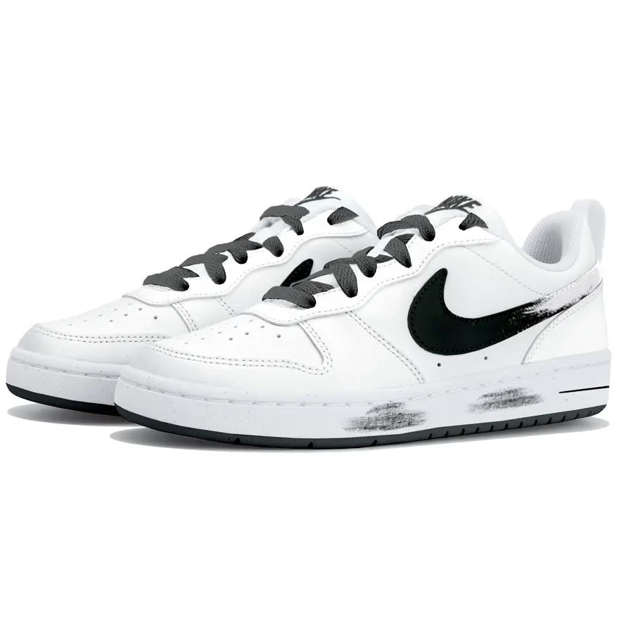 Court Borough Plain Ink Low top детские скейтборд кроссовки подростковые Nike, черный/белый — фото 4