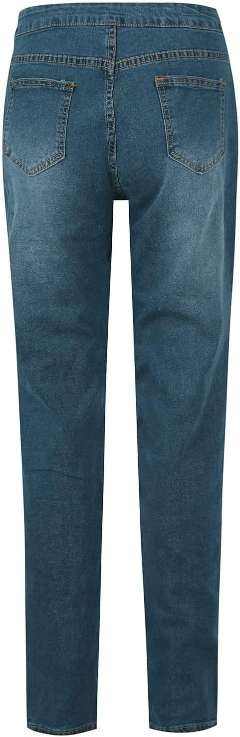 Джинсы скинни High Waisted 15-blue — фото 3