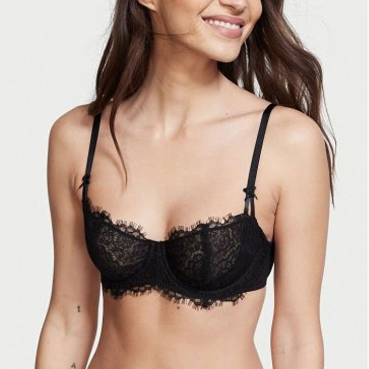 Женский бюстгальтер Victoria's Secret кружевной, черный
