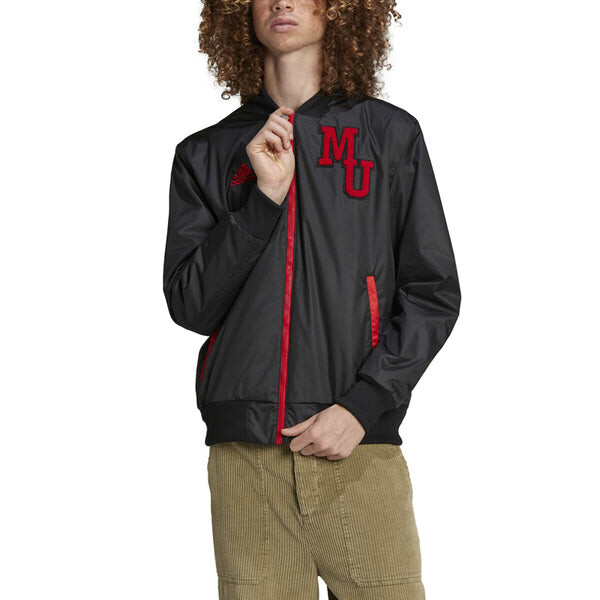Куртка adidas limited Manchester United Soccer/Football logo Sports Jacket Black, черный — фото 2
