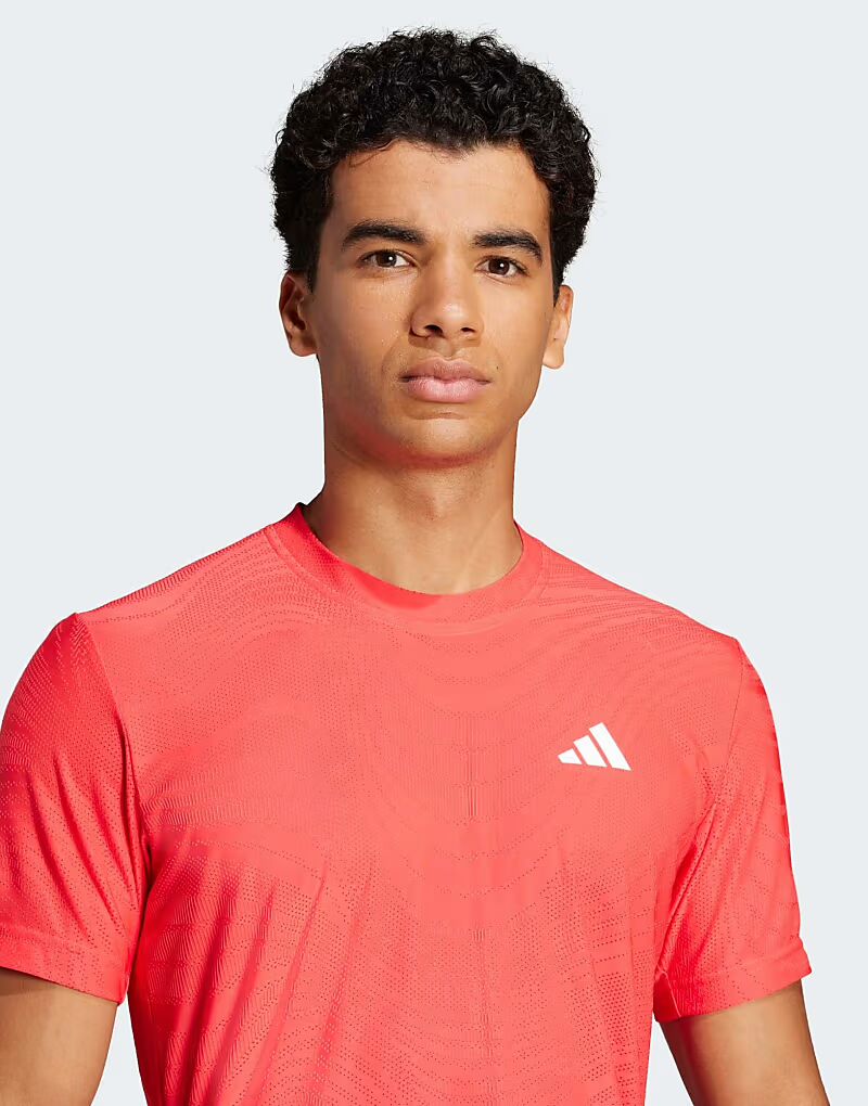 

Футболка Adidas performance Tennis pro climacool+ freelift полупрозрачного красного цвета