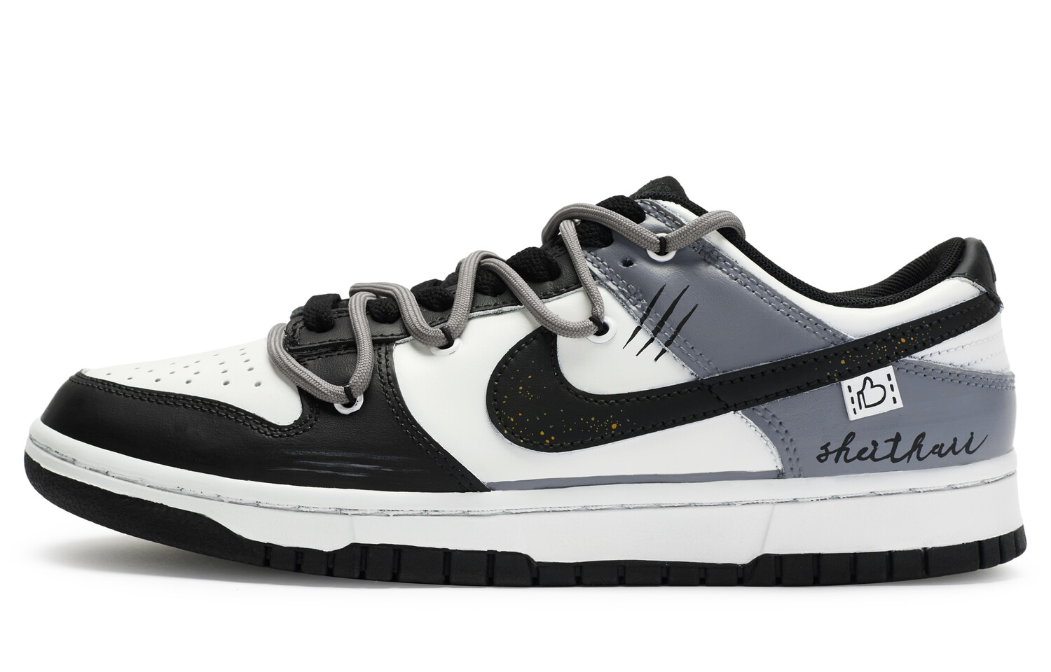 

Кроссовки для скейтбординга Dunk мужские с низким верхом белый/серый Nike
