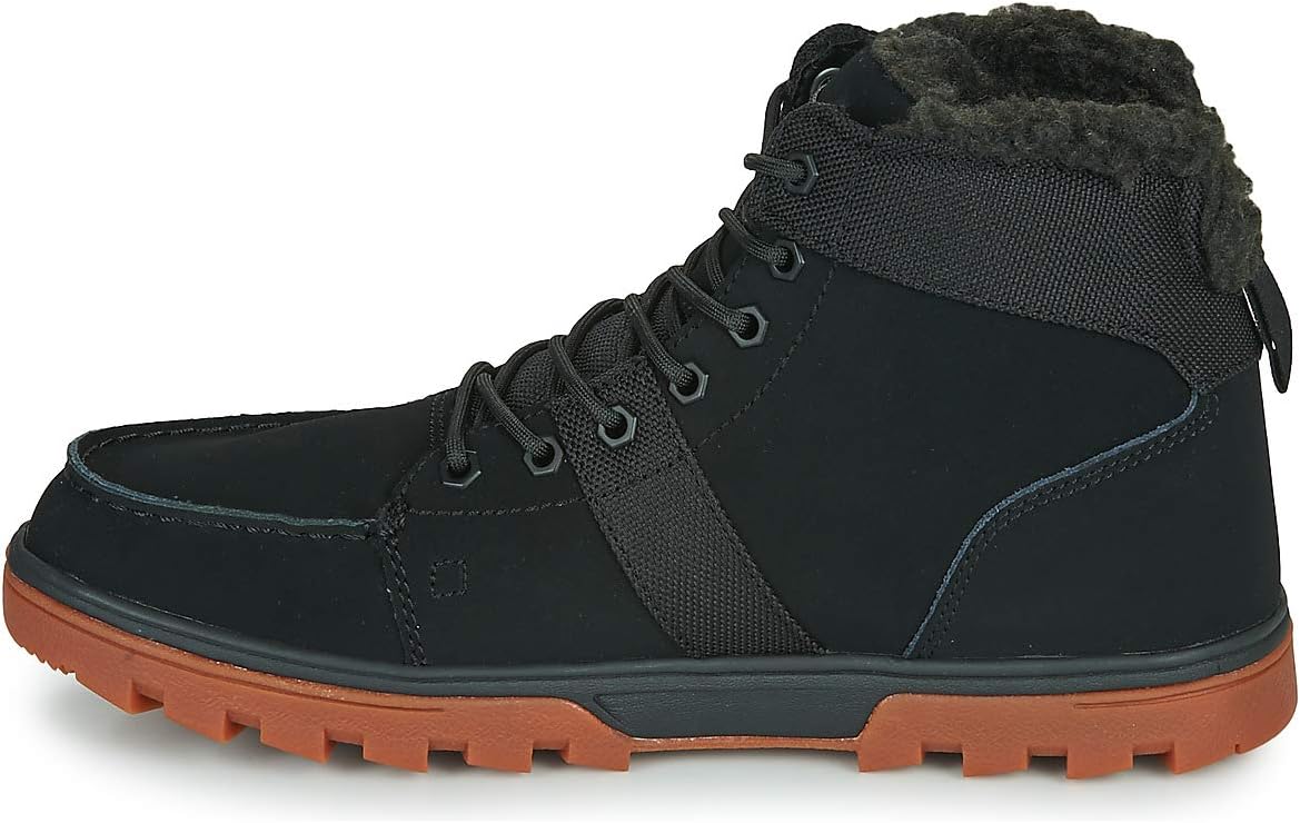 Мужские ботинки DC Shoes Woodland для холодной погоды, повседневные высокие, стиль снегоходные, черный — фото 4