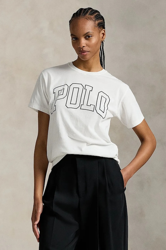 

Хлопковая футболка Polo Ralph Lauren, белый