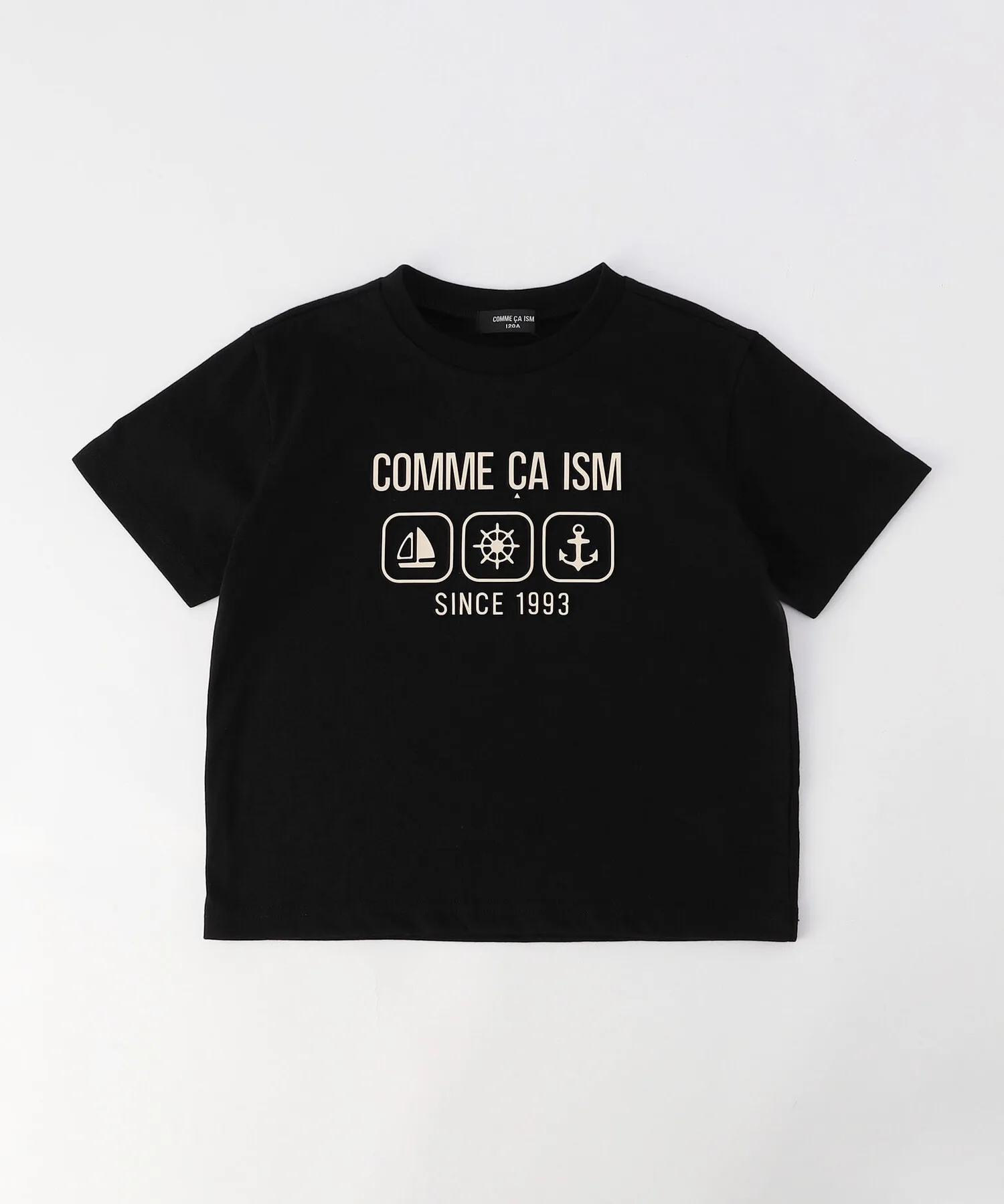 Футболка с эмбоссированной печатью COMME CA ISM чёрная