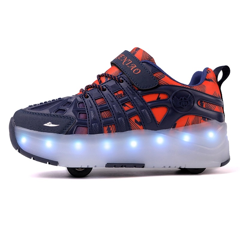 

Дышащие кроссовки Balance Low Top для скейтбординга для детей Kuding, синий/оранжевый