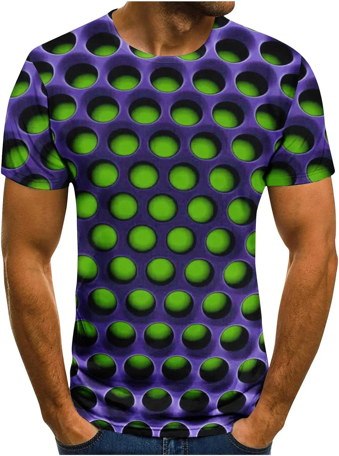 Футболка с принтом, дышащая, Generic, P-365 Lime Green