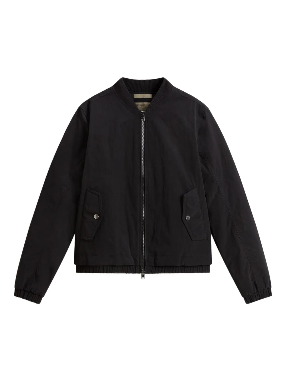 

Бомбер с манжетами в рубчик WOOLRICH, черный