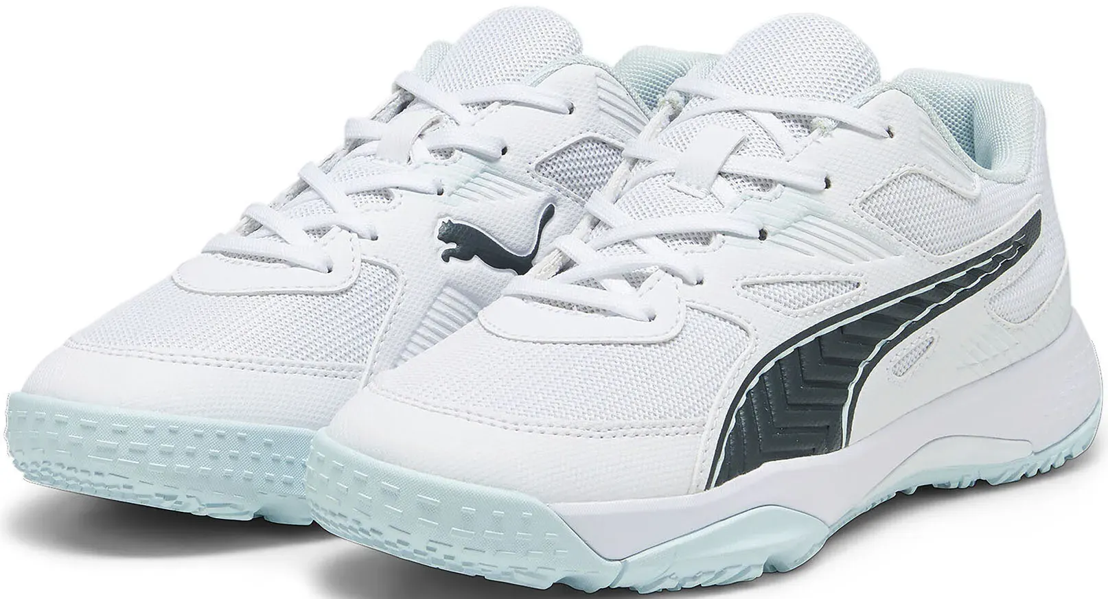 

Кроссовки PUMA для дома "SOLARFLASH JR II", цвет Puma White-Nitro Blue-Shadow Gray