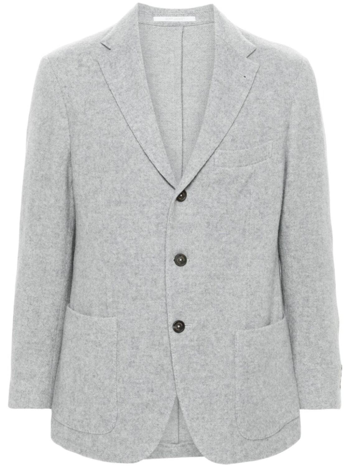 

Eleventy фетровый однобортный пиджак, серый