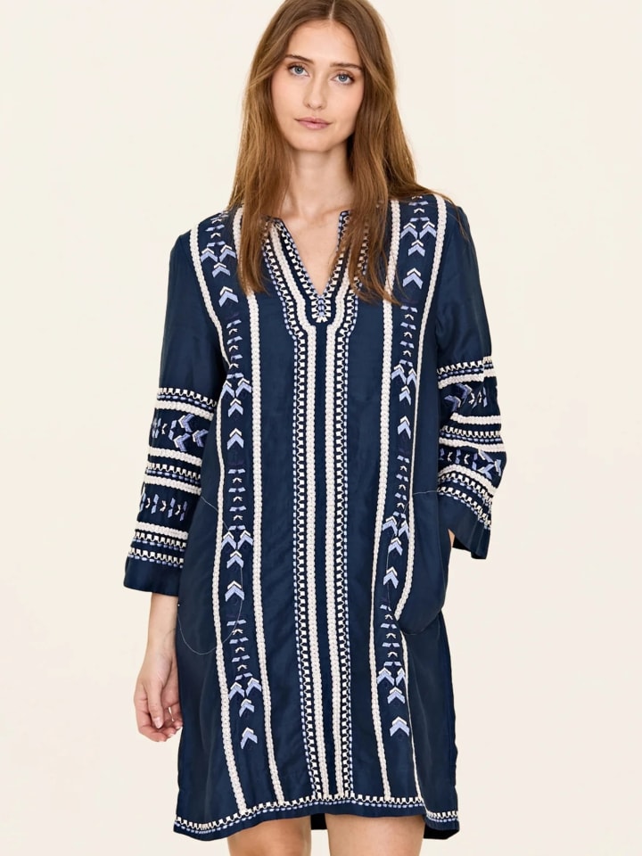 

Odd Molly Рубашка урожая темно-синего цвета