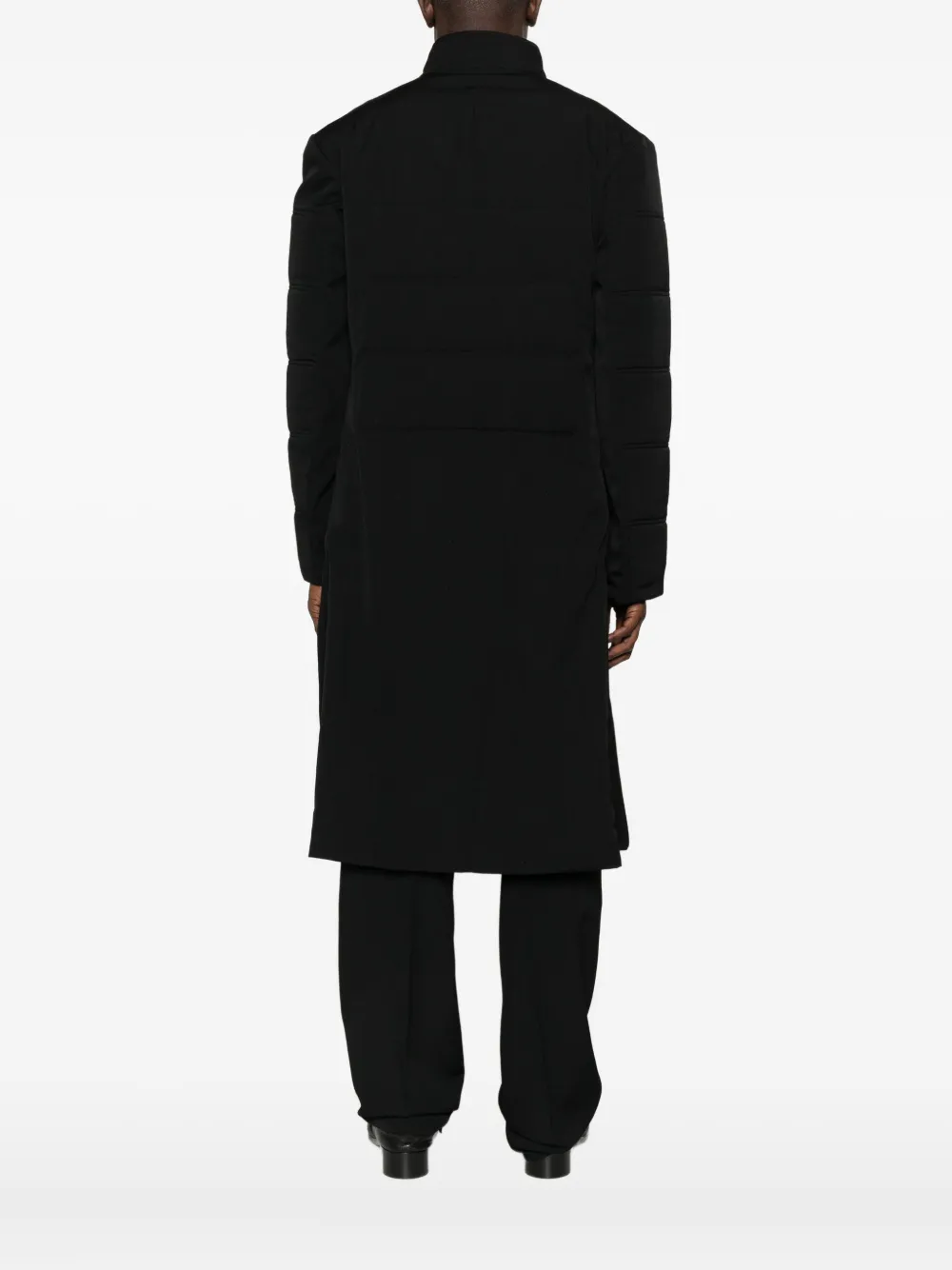Однобортное пальто Yohji Yamamoto, черный — фото 4