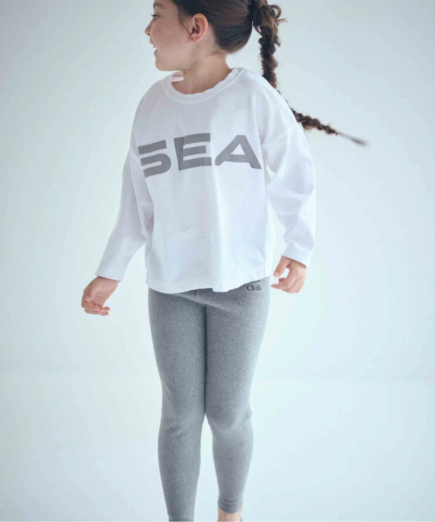 Детская футболка SEA CHIBI GRAPHIC с логотипом белая