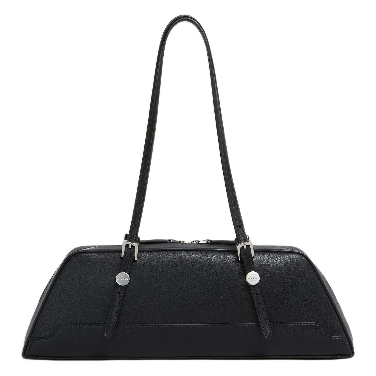 

MARNI Женская черная сумка через плечо из телячьей кожи