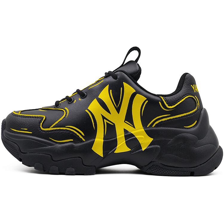 

Кроссовки MLB Big Ball Chunky Chunky Sneakers Unisex Low-top Golden Yellow, черный/золотой