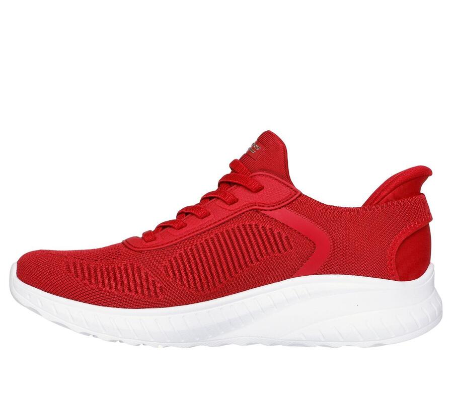 SKECHERS Женские кроссовки BOBS SQUAD CHAOS CURRENT MUSE Slip-On красного цвета — фото 4
