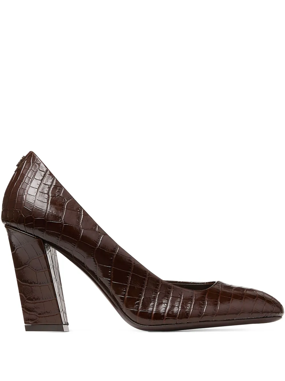 Туфли Farren 85 с тиснением под кожу крокодила JIMMY CHOO, коричневый