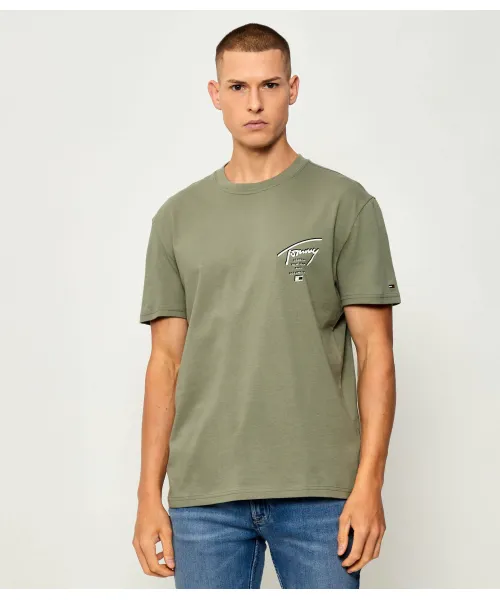 

Футболка Regular fit Tommy Jeans, зеленый