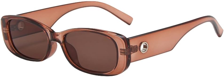 

Прямоугольные солнцезащитные очки для женщин и мужчин в стиле ретро с леопардовым принтом, защита от УФ-излучения UV400, модные овальные солнцезащитные очки для женщин MTZJH, Tea