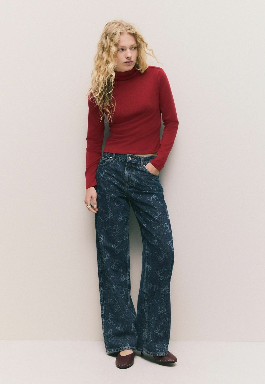 Топ Next MOCK NECK LONG SLEEVE, Cherry Red/Red