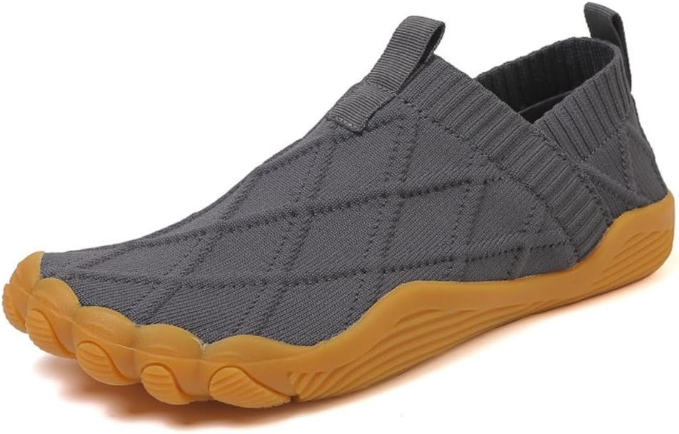 

Мужские слипоны с широким носком, минималистичные босоножки для ходьбы, кроссовки-тренеры, легкие дышащие повседневные удобные беговые кроссовки Soft Time Toy, серый
