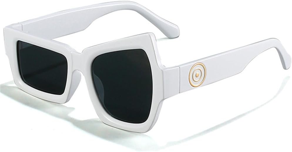 

Обычные забавные солнцезащитные очки для женщин, модные, для вечеринок, уличная одежда, защита от УФ-излучения UV400, уникальные очки с индивидуальным стилем TYUVIVO, White Gray