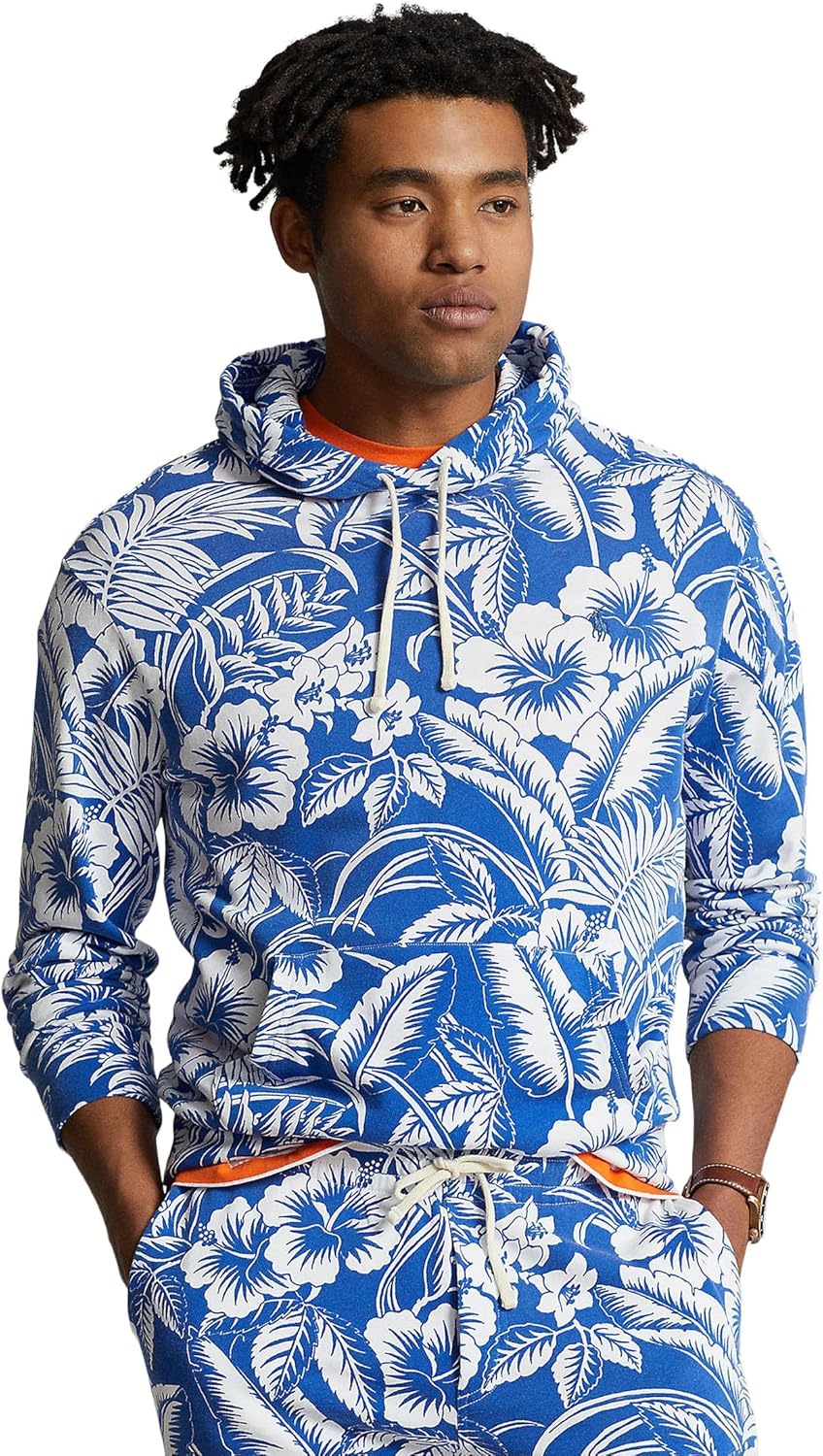 

POLO RALPH LAUREN мужская тропическая цветочная спа-терри толстовка с капюшоном, Monotone Tropical