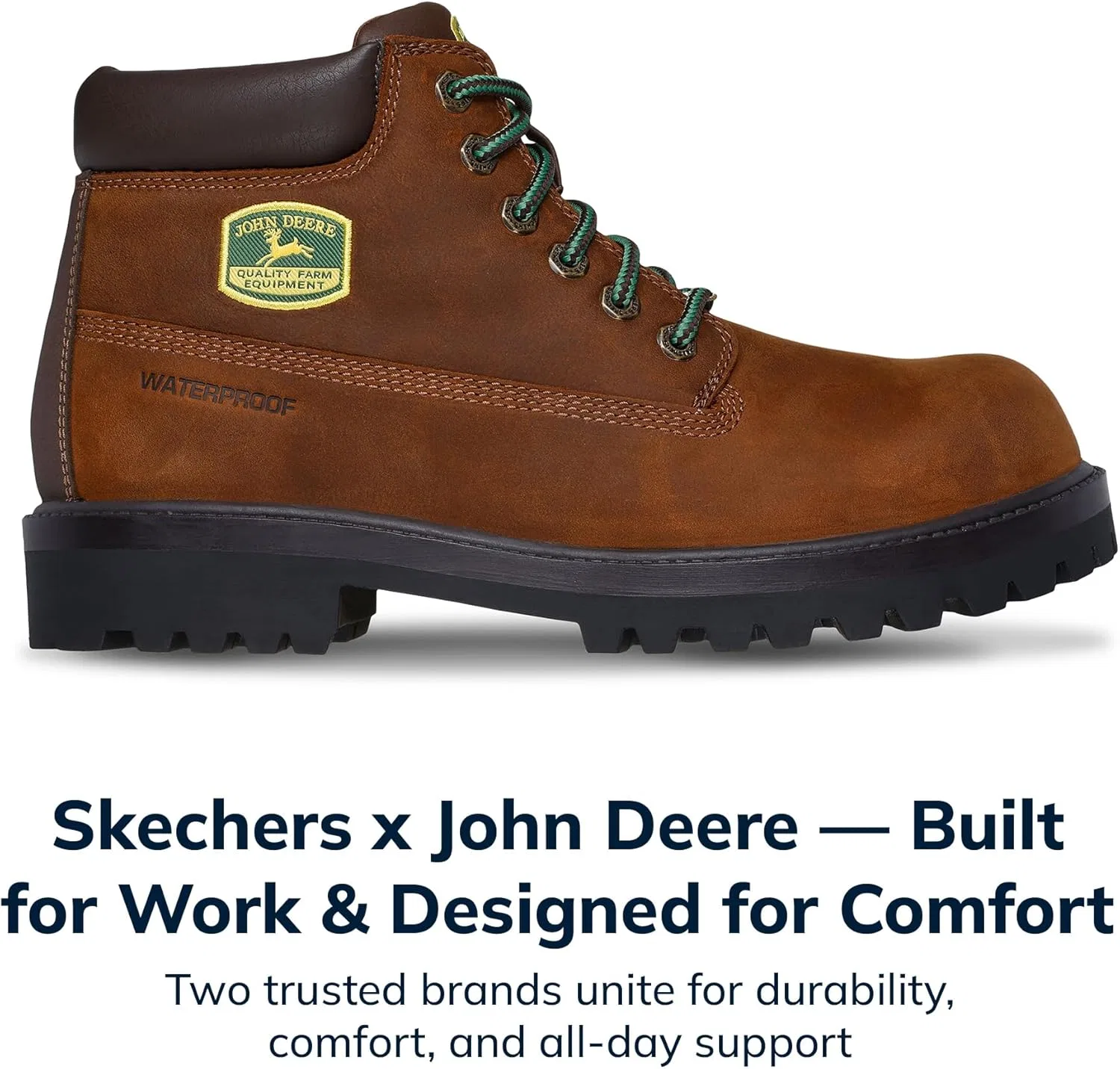 Мужские ботильоны Skechers Sergeants Dozer, Brown Leather Trim — фото 2