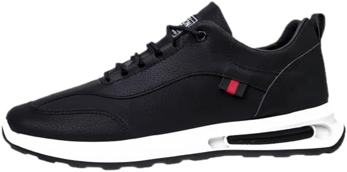 Мужские и универсальные дышащие легкие кроссовки - верх из ткани и резиновая подошва, низкие повседневные спортивные туфли с амортизацией для улицы, тренажерного зала и повседневной носки Minlaidian, черный