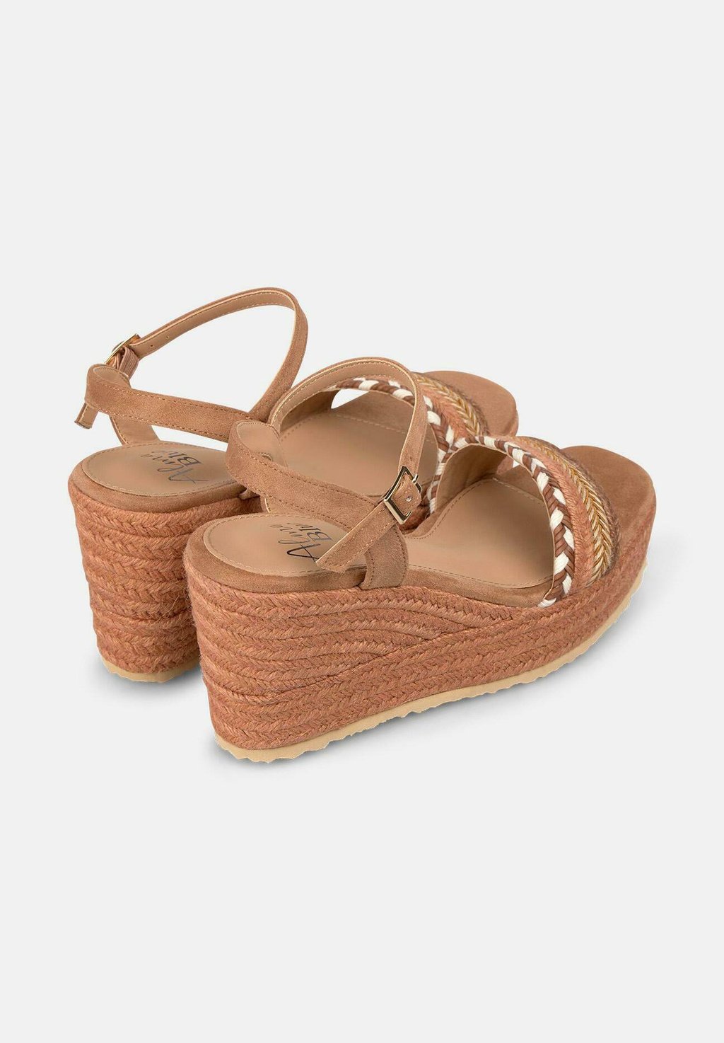 Босоножки на танкетке CIERRE CON HEBILLA - High heeled sandals Alma Blue, коричневый — фото 3