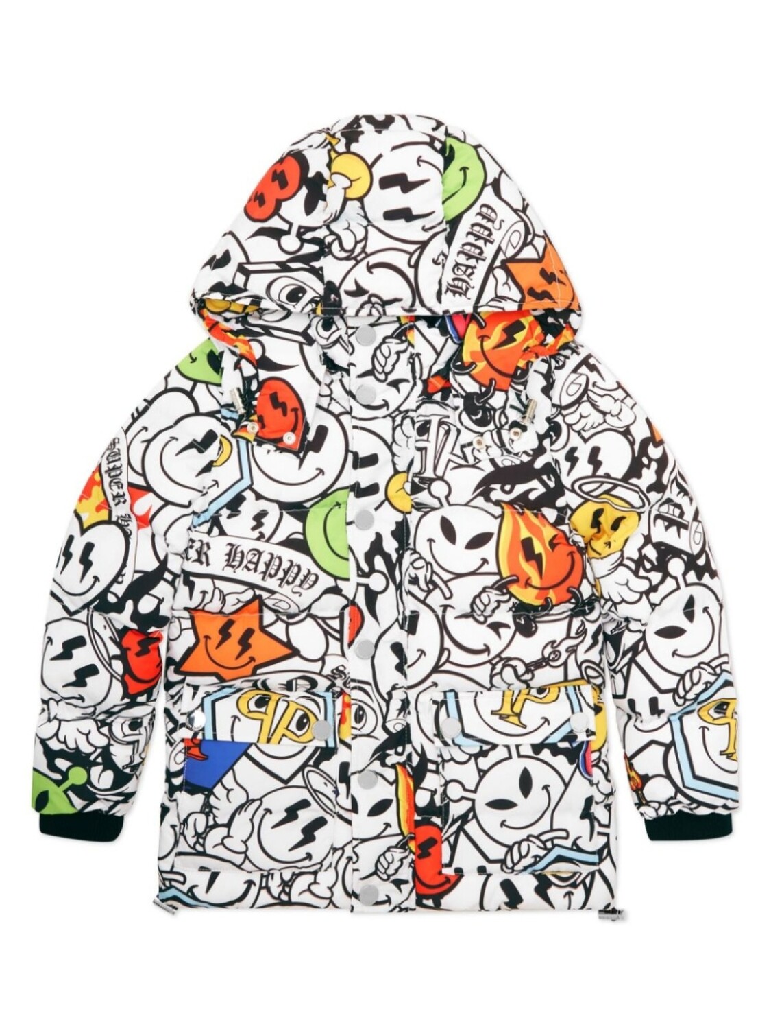 

Куртка Philipp Plein Junior с мотивом «улыбка», белый