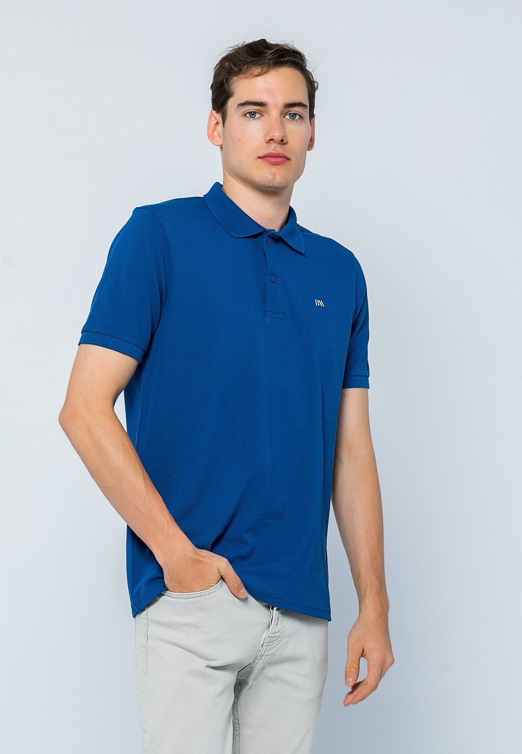 

Рубашка поло SHORT SLEEVE CASUAL Basics and More, темно-синий