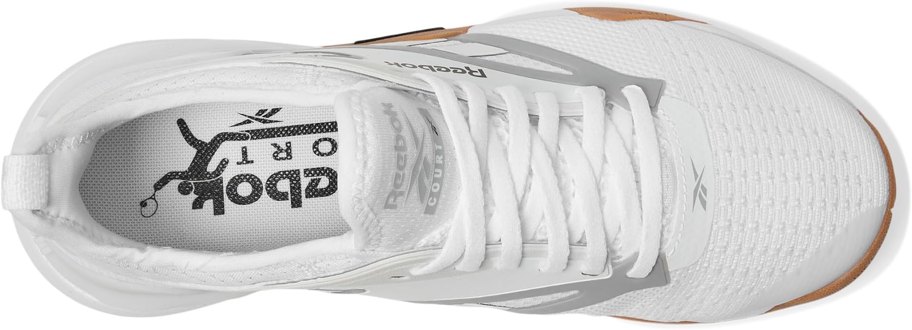 Кроссовки Reebok Nano Court, цвет White/Black/Grey — фото 2