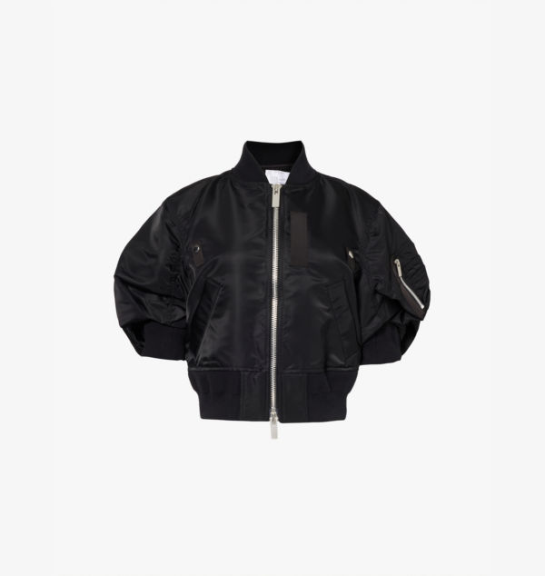

Утепленная куртка с рукавами-фонариками Sacai, черный