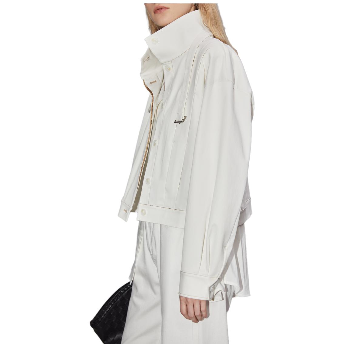 

ELLE Куртка женская White Stand Collar Moderate Others